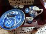 blue tea set pcs